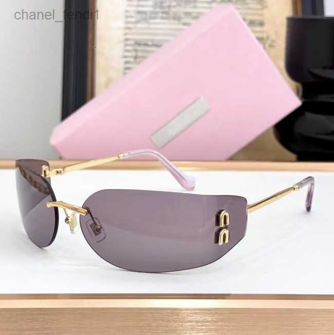 designer sun glasses women lunxury sunglasses Frameless glasses Curved mirror-shaped hairband glasses men Shades Eyewear Men Vintage Sun Glasses Wit