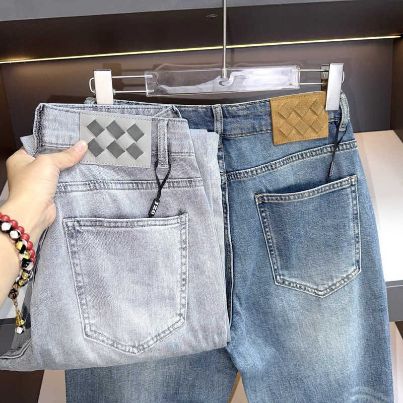 designer Mens Jeans Simple Americanstyle European springsummer men jeans slimfit straightleg stretchy available multiple colors loose narrow straigh