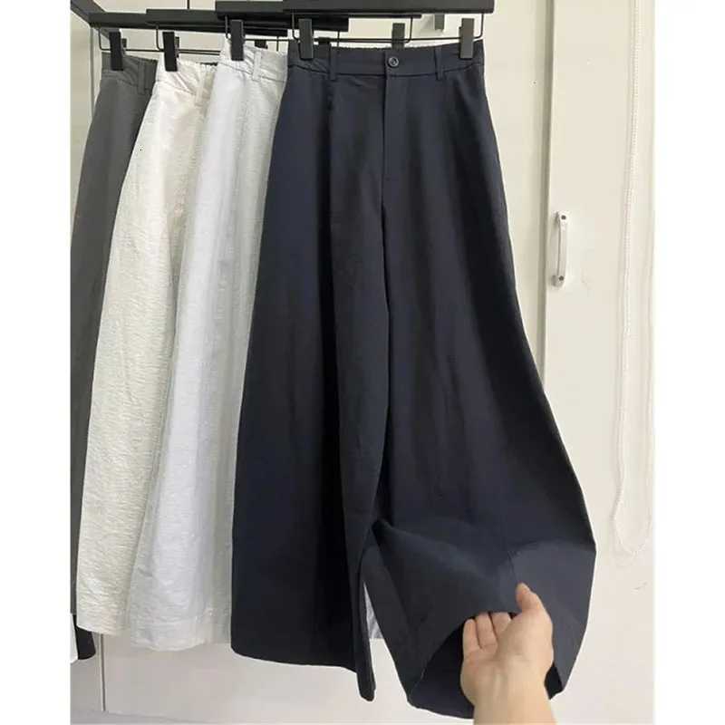 Women's Capris Women's Leggings Pants Summer Female Fashion High Waist Loose Pants Spring Ladies Straight Trousers Korean Women Solid Colo