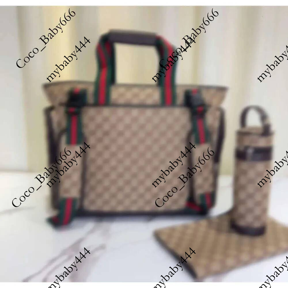 Chic and Trendy Mommy Set Elegant Brown Pink Color Combo 3 in 1 Waterproof Nappy Bag
