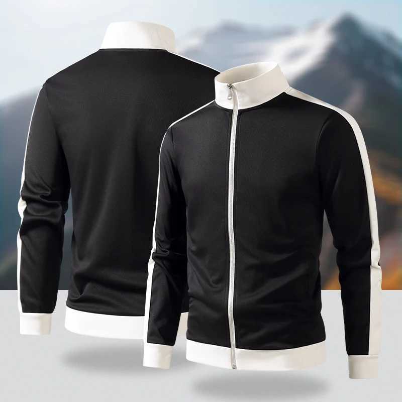 Men Men's Jackets Color Spring Block Stand Collar Zip Up Track Jacket Casual Sports Streetwear Jackets Baseball Plus SizeW261017