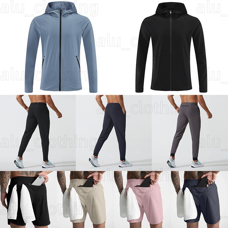 Hommes nouveau Sport veste à capuche à fermeture éclair pantalon Sport tenue de Yoga en plein air ville-sueur Yogo poches de Sport pantalons de s
