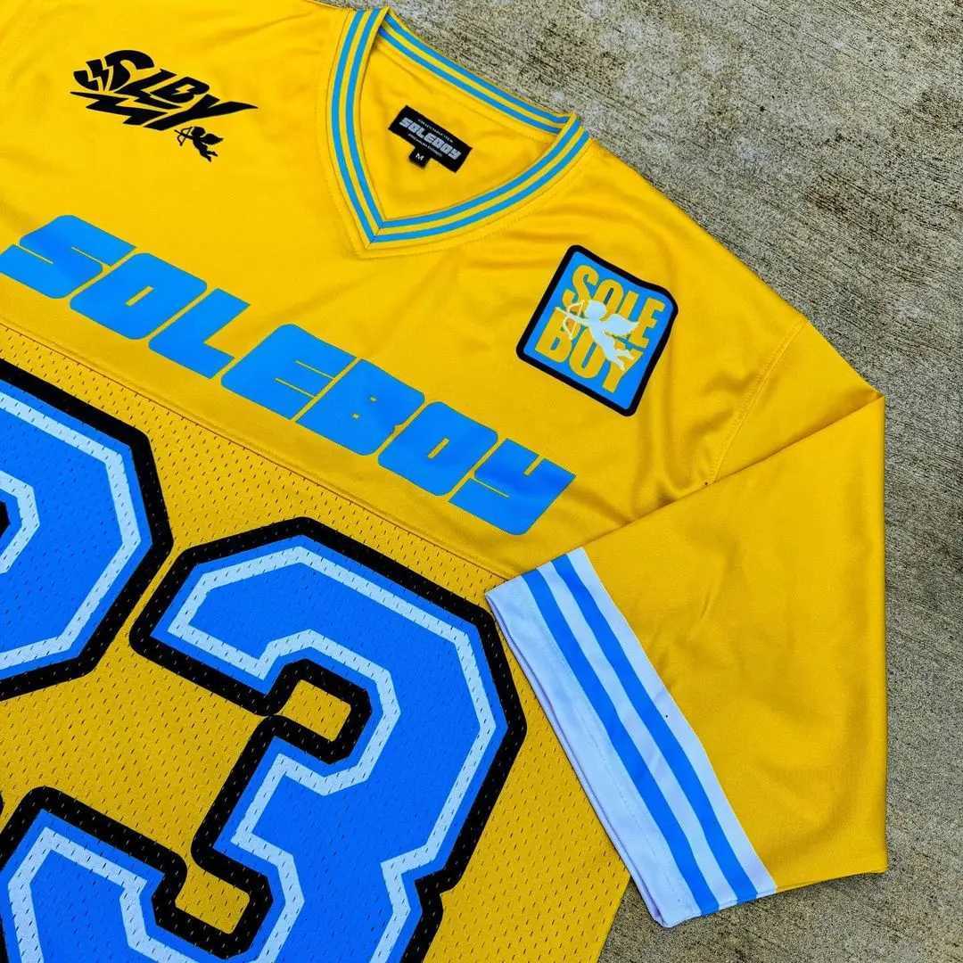 T Men's T-Shirts Yellow Baseball Shirt Graphic Number 23 Top Button Sport Short Sleeve Hip Hop Y2k Summer Fashion Short Sleeve Crewneck TeeW261