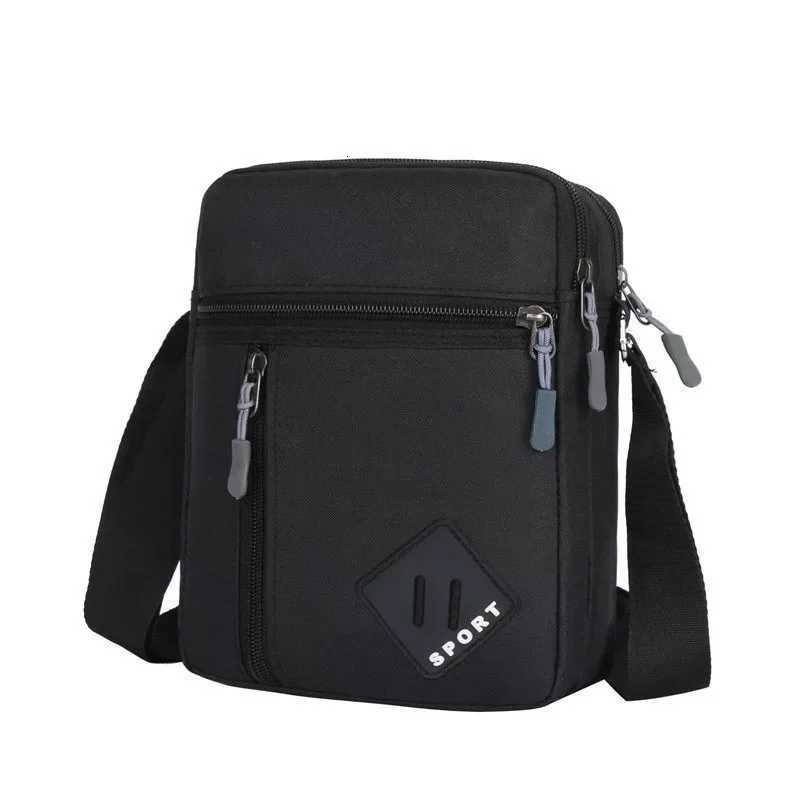 Cross Body Mens Crossbody Shoulder Bag Lightweight Casual Sling Bag with Multi Zipper Pockets for Travel Work Daily Use H261016