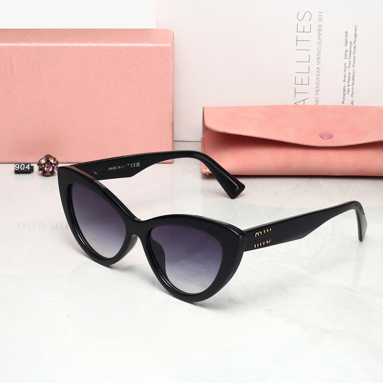 Designer Sunglasses For Woman Man Sunglasses UV400 Polarized Sunglass Classical Cat Eye Large Frame Sunglasses Luxury Brand PC Frame Women Sunglass