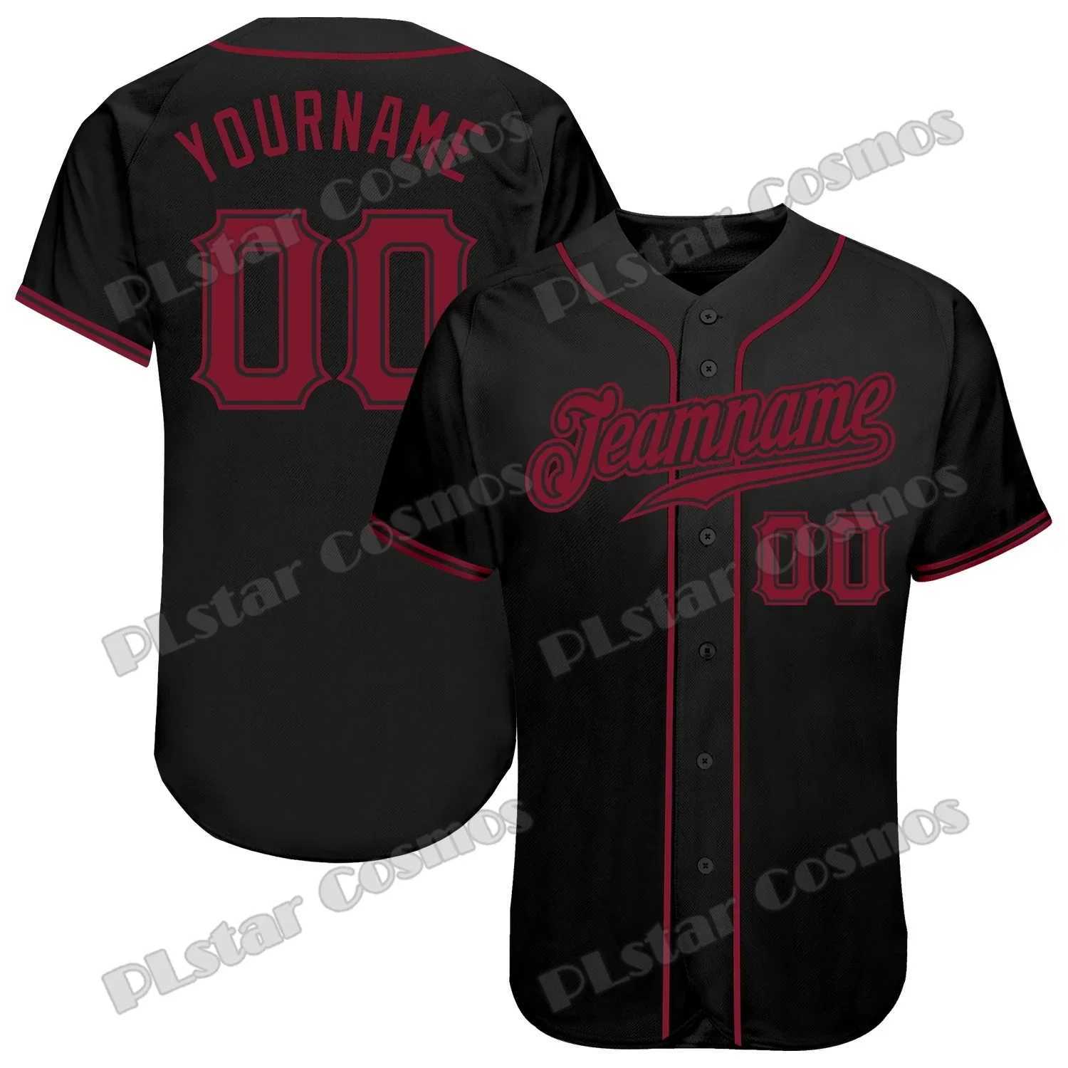 Black Men's T-Shirts Custom Name Light Blue Pinstripe Pink 3D Printed Men's Baseball Hip Hop Streetwear Unisex Baseball Shirt KS-50W261017