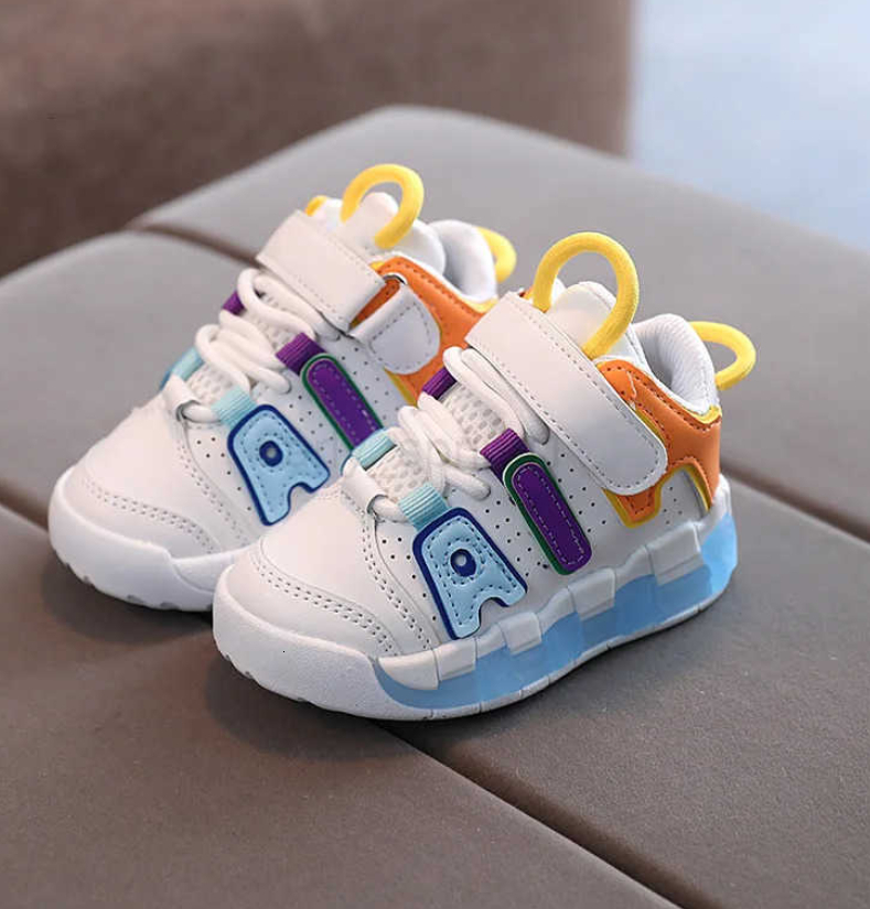 Breathable Fashion Casual Toddler Sneakers Soft Soled Leather Spring Autumn New Sports Shoes Unisex Boys Girls Kids Footwear for Children 1-6 Years
