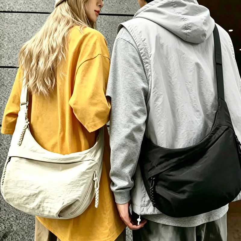 Shoulder Bags Trendy Women's Soft Cloth Shoulder Bag Solid Color Student Casual Style Big Handbags Crossbody Bags for Women Shoulder Hobos Bag