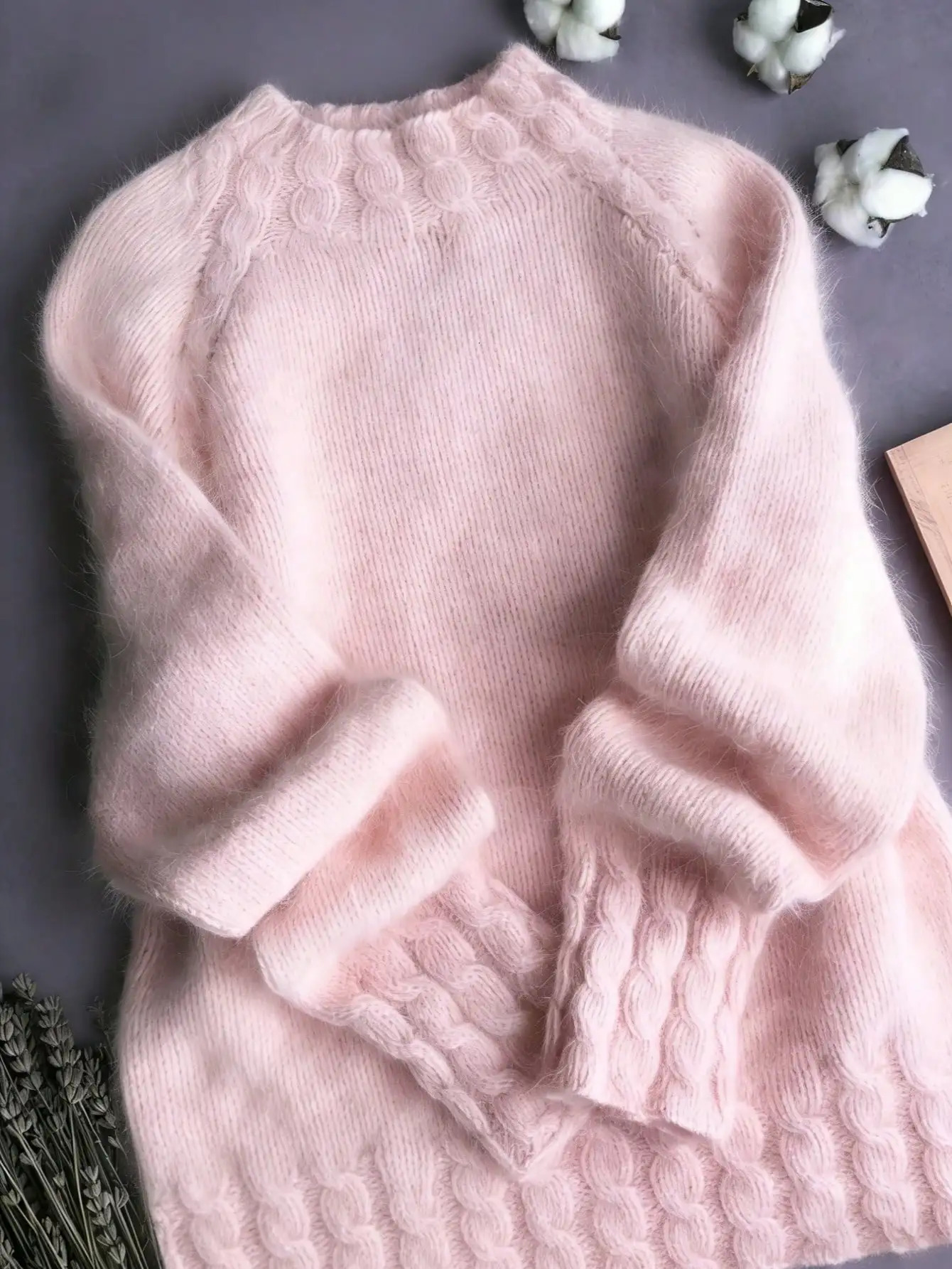 Women's Elegant Turtleneck Sweater Soft Ribbed Knit Pullover Cozy Oversized Casual Top for Year Valentine's Day and Daily Wear 261008