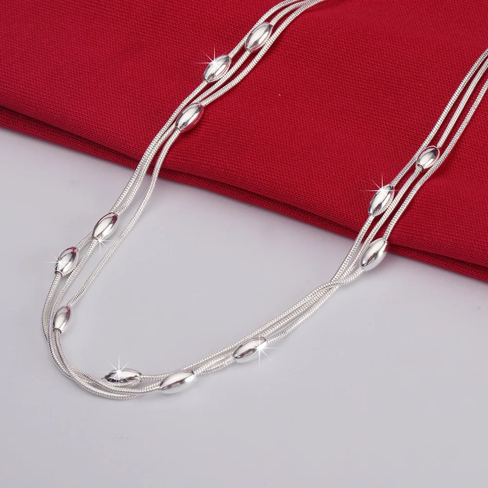 925 sterling silver Charms beads Necklace for women fashion party wedding accessories Jewelry Christmas gifts261016
