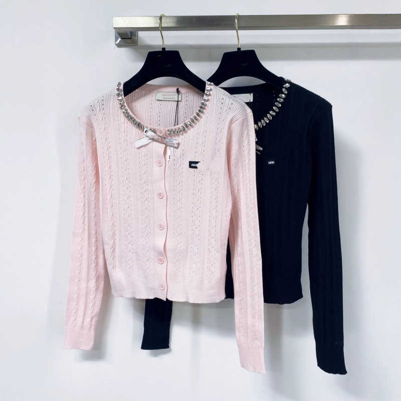 Women's Sweaters designer 26 Early Autumn New designer clothes women Solid Color, Simple, Round Neck, Knitted Long-Sleeve Cardigan