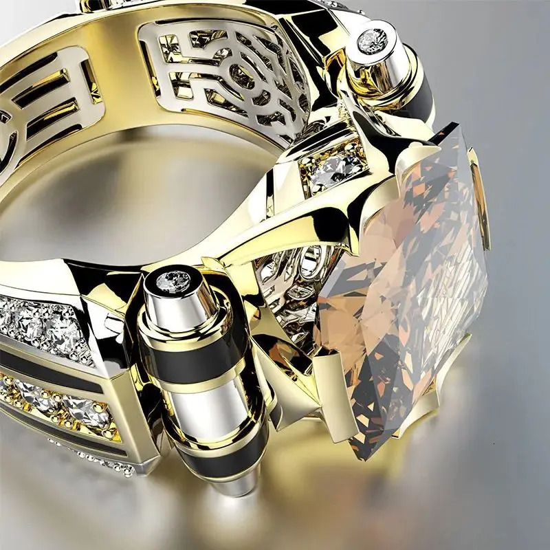 Vintage Jewelry Rings for Men Stainless Steel Ring Gold Color Punk Hip Hop Mens Jewellery Indian 261017