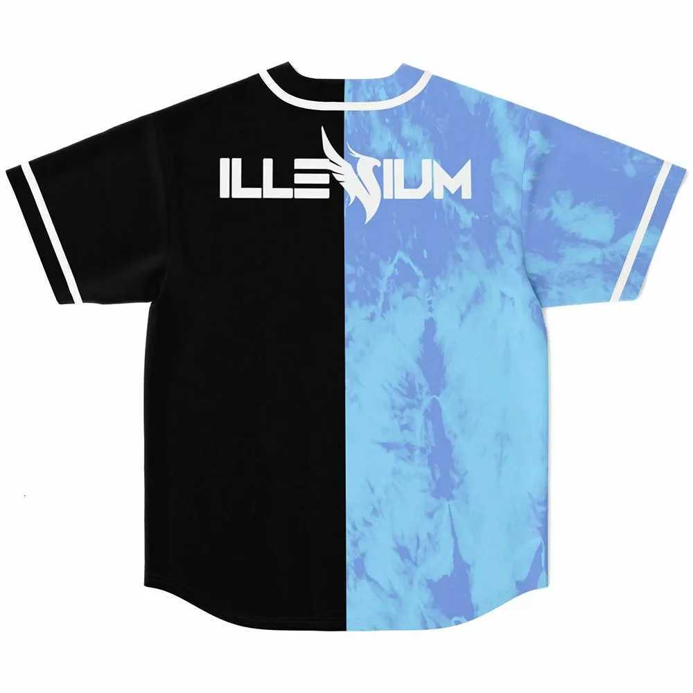 T-Shirts ILLENIUM Graphic Print Men's Baseball ButtonUp Mesh Shirts Phoenix Design Fashion Unisex Streetwear Casual Sports TopsW261017