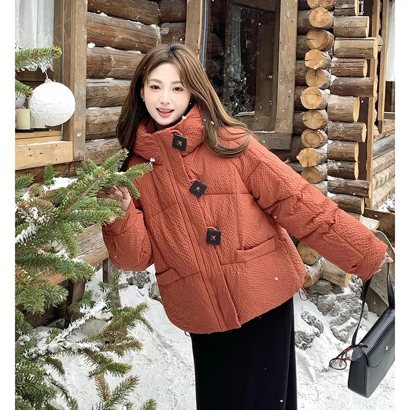 Women Winter Coat Jacket Warm Down Cotton Parkas 2026 Korean Female Loose Hooded Women's 260923