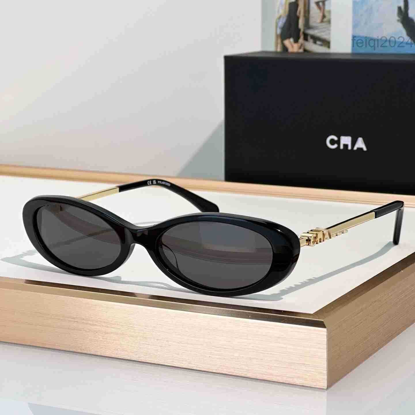 Women Luxury Oval Sunglasses Black Gold Full-Frame Designer Eyewear Cat Eye Polarized UV400 Anti-Glare Lenses Multi-Style Outdoor Fashion Shades 556