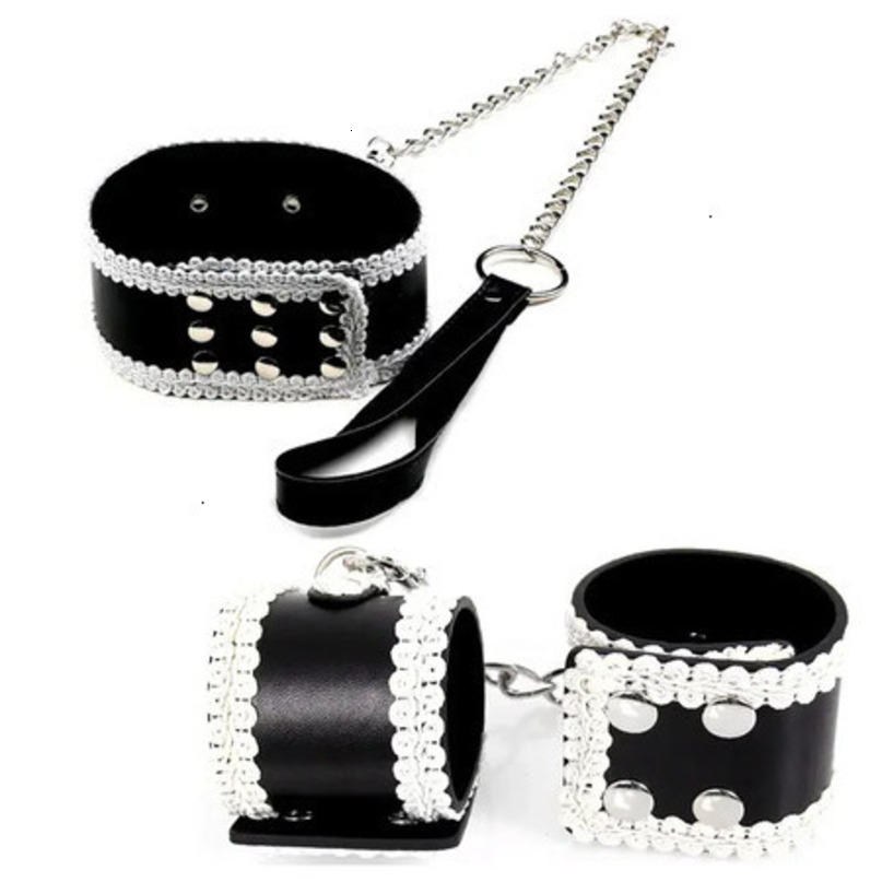 ew Sexy Adjustable Lace PU Leather Plush adult toys Slave Collar Choker Restraints BDSM Bondage Sex Toy For Women Adult Toys Adult Toys BA07