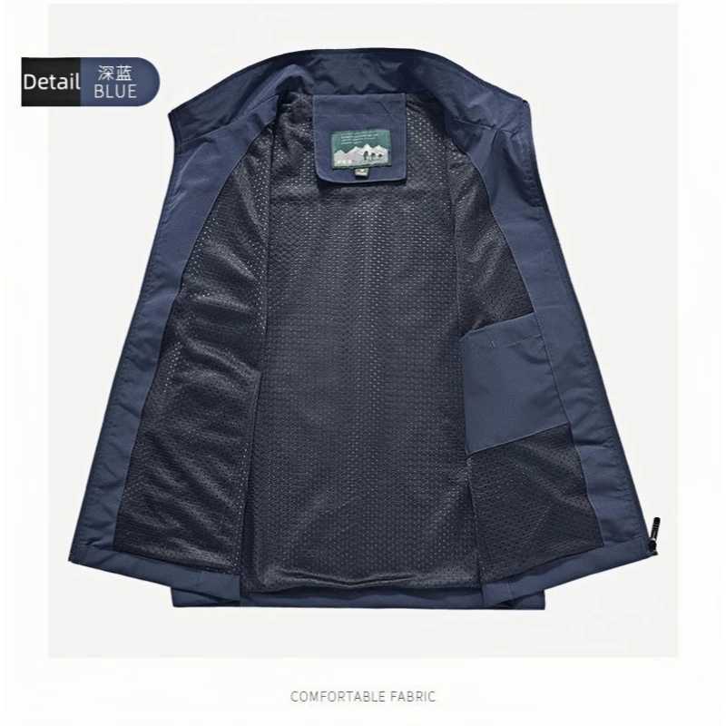 Fashion Men's New Vests 2025 Men's Vest Windproof Solid Sleeveless Jacket Motorcycle Ourdoor Waterproof Biker Vest for Men ClothingW261017