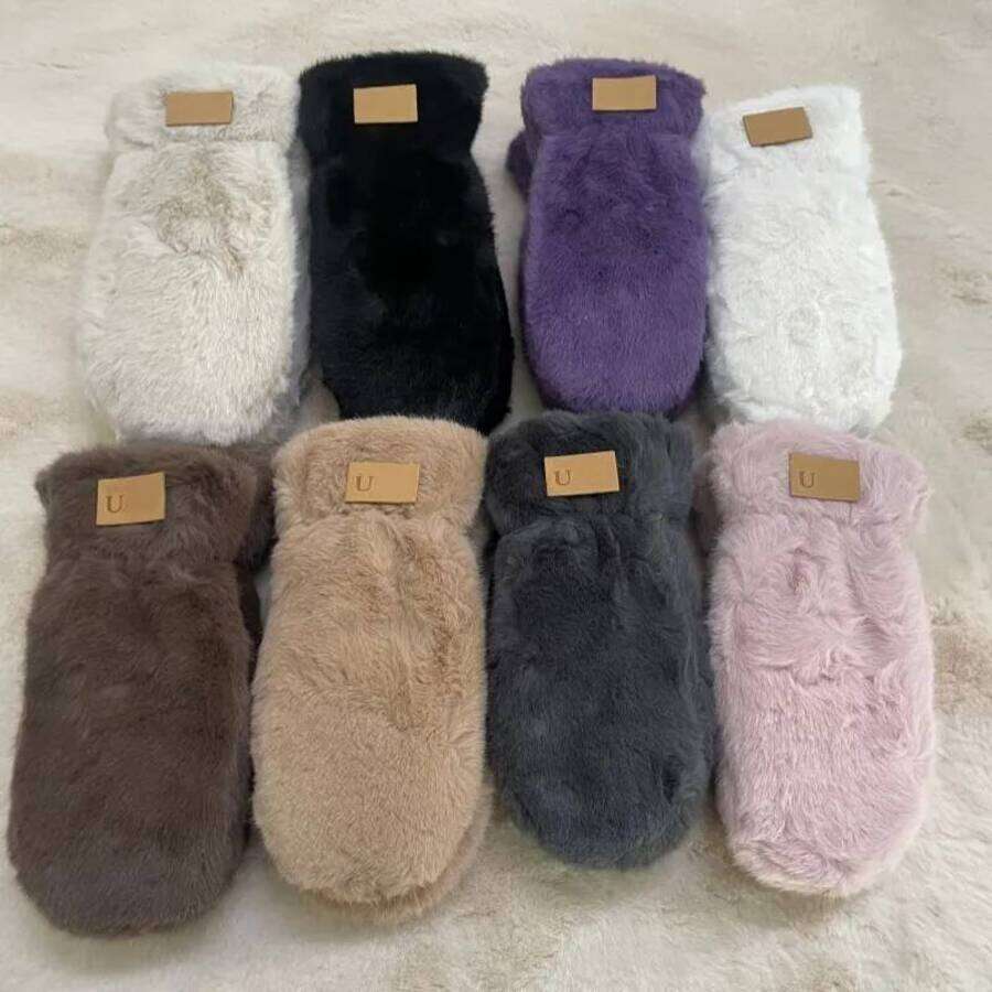 perfume 2026 Fluff Scalloped Mitten cologne Women Designer Fleece Thickened Winter Warm Wholesale Resales Outdoor Gloves ss9