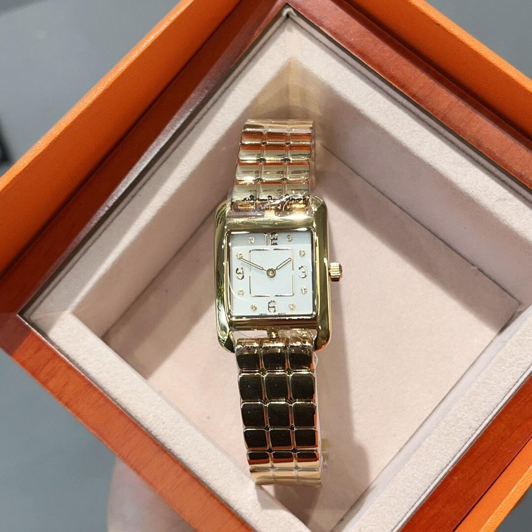 H brand watch Aijia Square Fashion Quartz Steel Band Watch Classic H Series Small Women's Watch, Western Style, Free Shipping