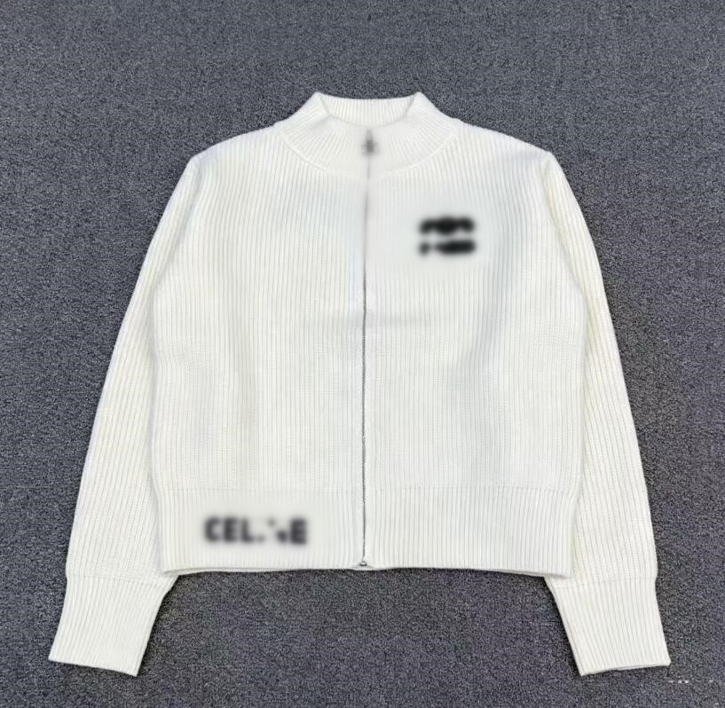 Women's Sweaters letter embroidered high neck knitted cardigan top new designer sweater