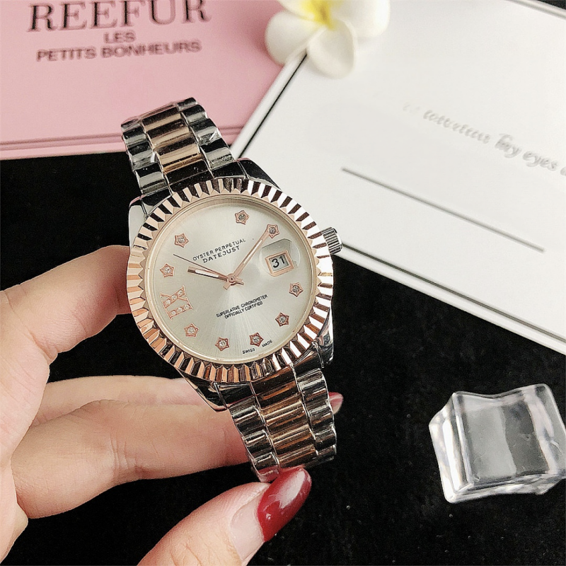 Women's 36 mm luxury designer watch, high-quality mechanical quartz watches,waterproof/luminous wristwatch, solid steel strip, with box, Montre
