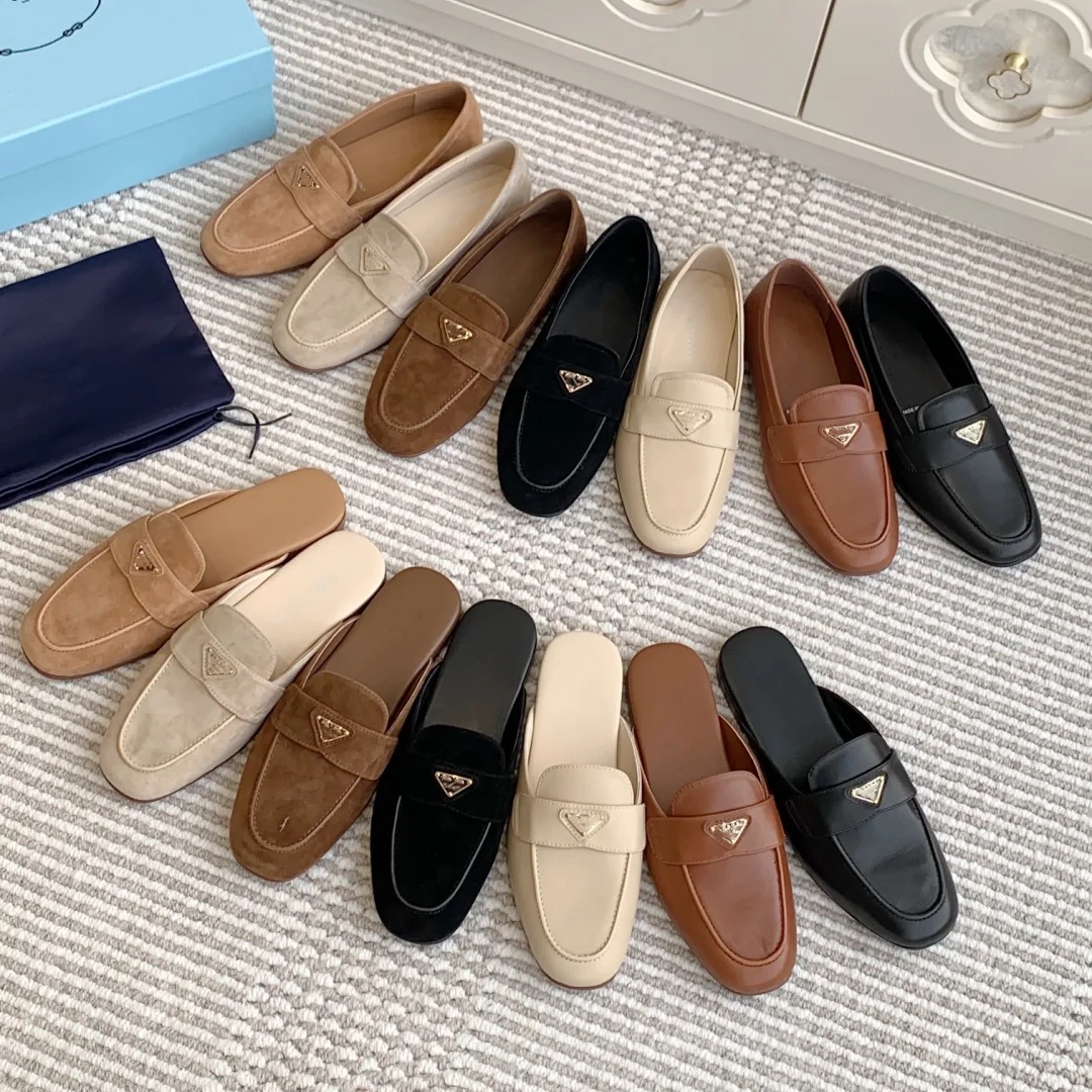 Woman man loafer slipper Dress shoe Designer sport shoe suede Business Mule slide casual Luxury leather moccasin shoe Outdoor Hike walk travel Forma