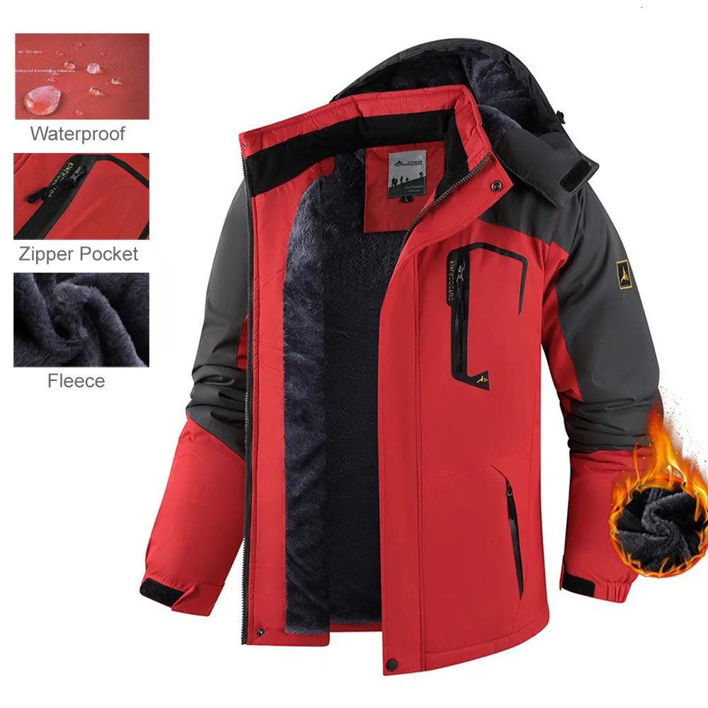 Men's Winter Parka Windbreak Thicken FleeceHooded Male Military Anorak Jackets Warm Windproof Fur Fashion Jacket Coats 261010