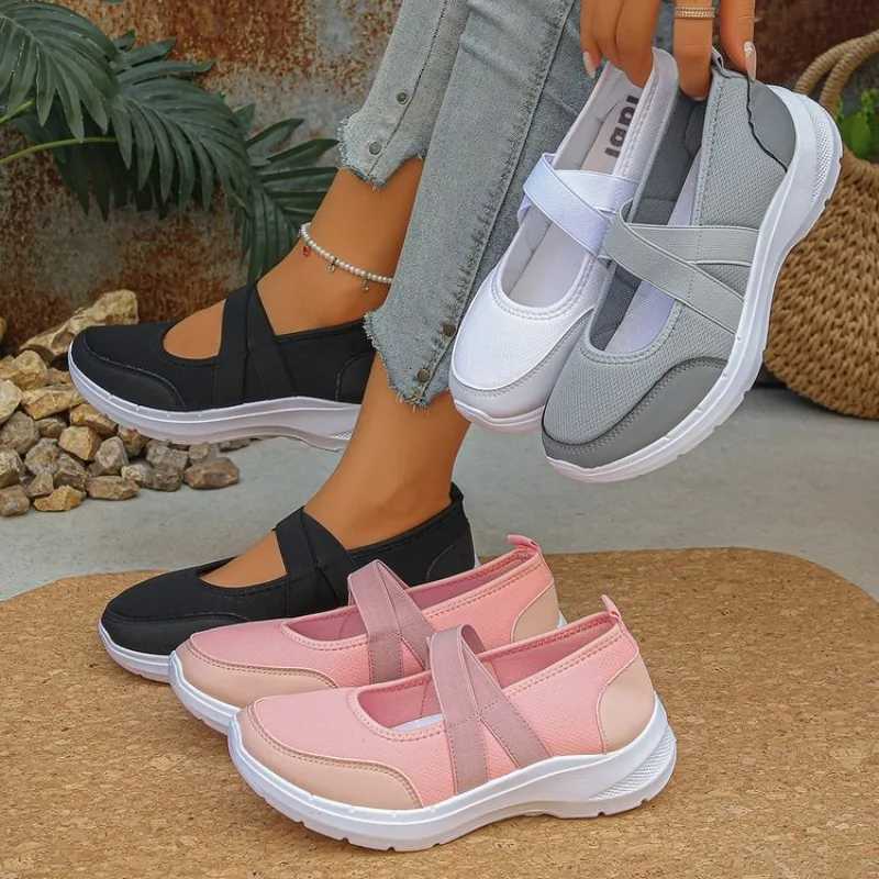Casual Shoes Spring Summer Breathable Flats Women Plus Size 43 Slip On Platform Sneakers Woman Comfortable Soft Non Slip Casual Shoes Female H261016
