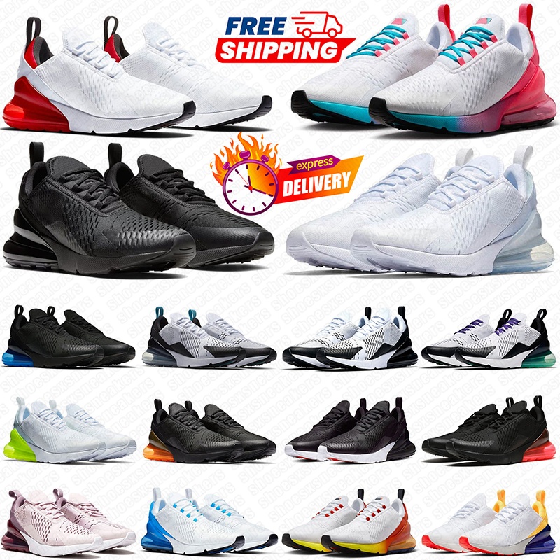 Free shipping designer sneakers 270 270s casual Shoes for men women White Pink Blue classic Low Breathable fashion outdoor sports trainers sneaker 3