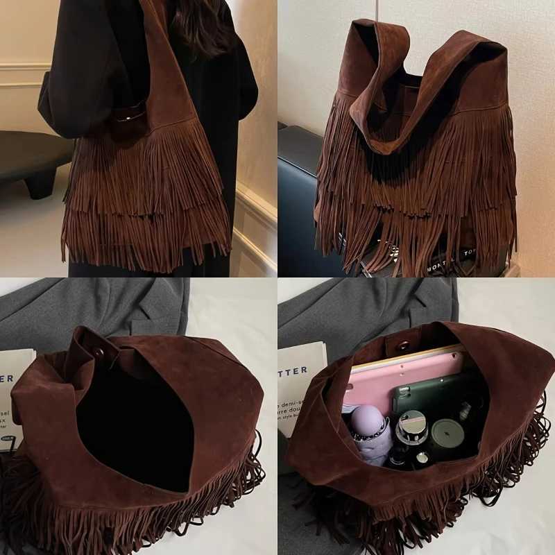 Evening Bags Gift Perfect Lily Women's Tassel Tote Bag with Closure Fringe Detailing Handbag Shoulder Bag for Work School Travel Christmas H261
