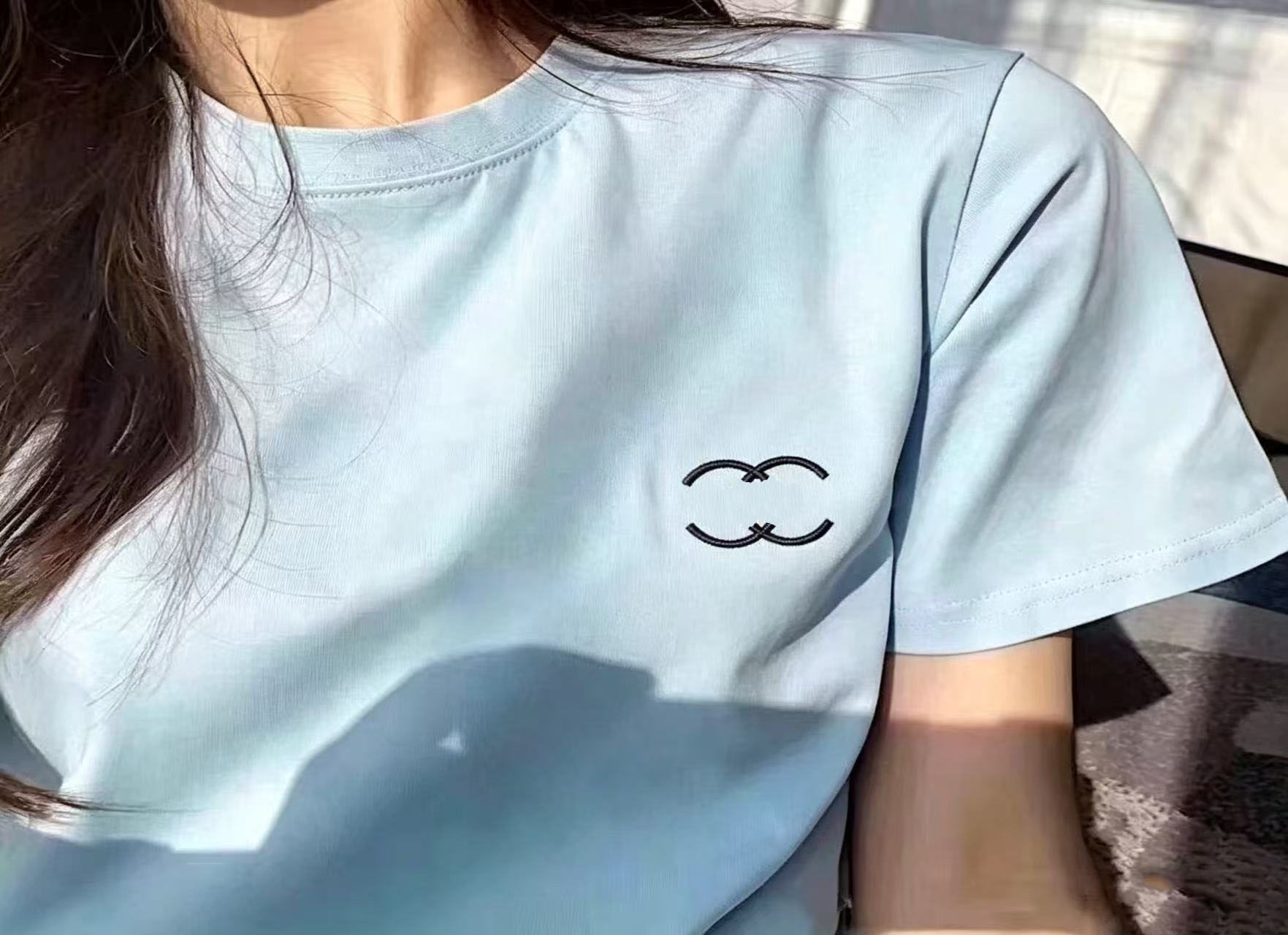 mens designer clothes t shirt Men's Plus Tees & Polos New heavy small embroidered youth round T-shirt autumn and winter tide brand men's s
