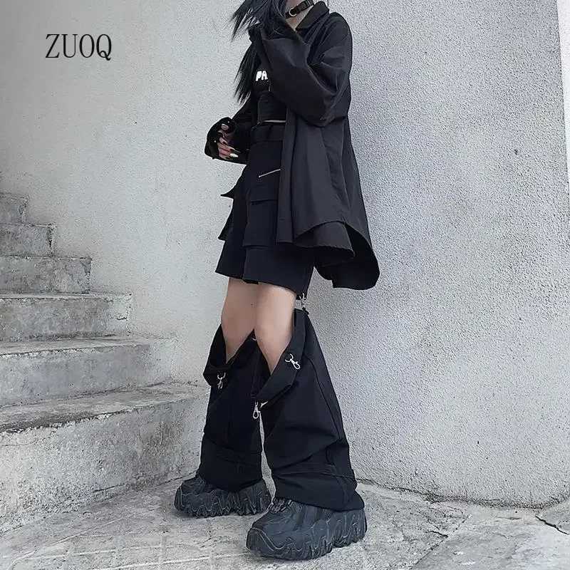 Leggings Capris Women's Women's Pants New Fashion Black Pants Women 2025 Detachable Casual Korean Cargo Wide Leg Pant WomanW261017