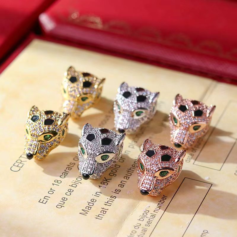 Brand Crystal Love Earrings Luxury Leopard Diamond Women's Earrings High Quality Stainless Steel Designer Jewelry