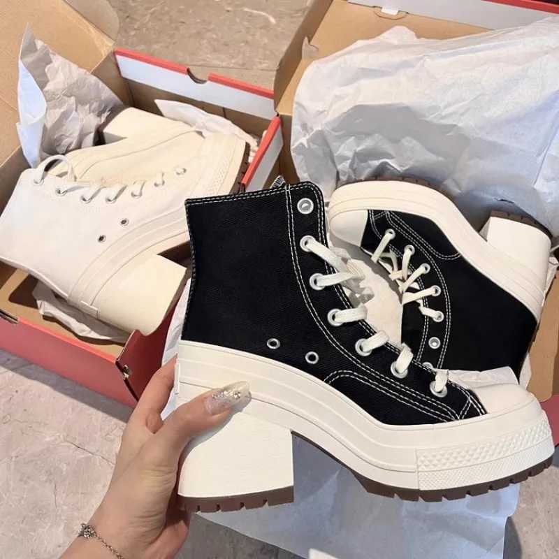 Casual Shoes Women Platform Sneakers Women Boots Fashion Outdoor Skateboard Shoes Women High Top Canvas Sneaker Plus Size 36-42 H261016