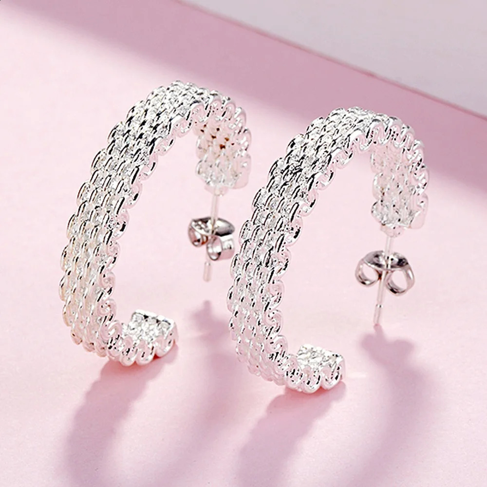 fine 925 Sterling Silver charms stud Earrings for Women Creativity Christmas Gifts Street all-match party Jewelry261016