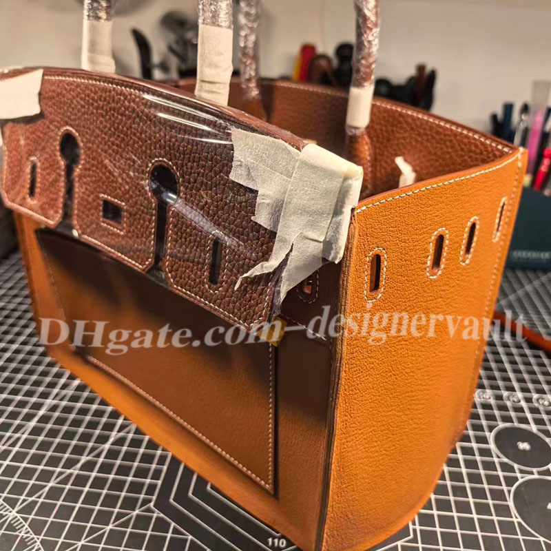 20A Designer Togo leather Tote Luxury Handbag Mirror Quality Gold Silver Metals Genuine Leather Full Handmade Beeswax Thread 25cm 30cm 35cm Top Hand