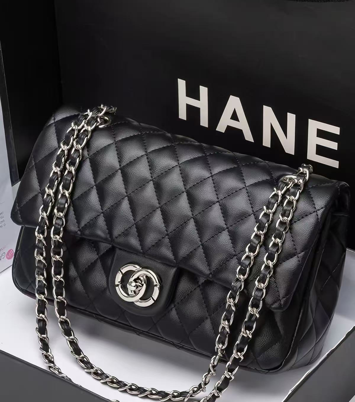 Top Designer handbag bag Shouder bag Chain Bag Cutch Fap Tote Bags Waet Check Veour Thread bag Purse Doube Letters Soid Hasp Waist Square Stripes