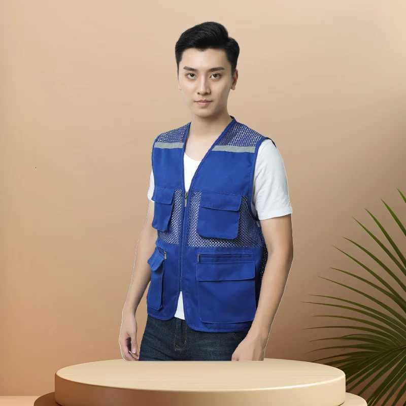 Multi-pocket Men's Vests Safety 2026 Waistcoat Breathable Mesh Summer Men Fishing Vest Camp Director Waistcoat Outdoor VestW261017