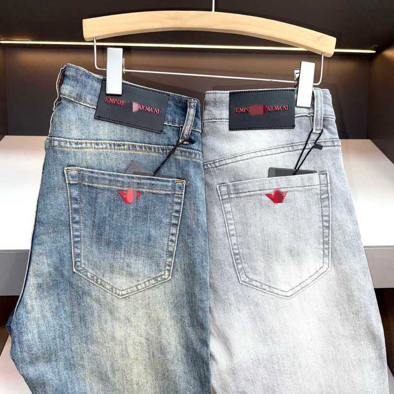 designer Mens Jeans Classic Eagle highend Europeanstyle men jeans suitable for all seasons with vintage look stretchy fabric washed finish slim and