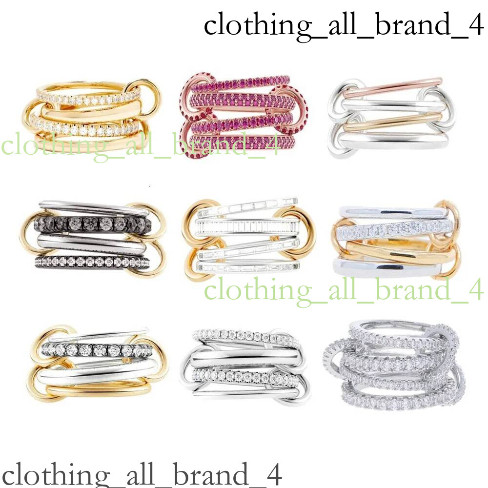 Designer Spinelli Kilcollin New Creative Zircon Stacked Four-Ring Set Finger For Women Fashion Inlaid Diamond Ring Internet Celebrity Accessory 411