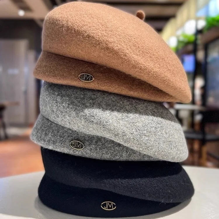 Autumn Winter Wool Beret Hat Korean Style Artist Retro English Beret Fashionable Stylish Headwear for Women261016