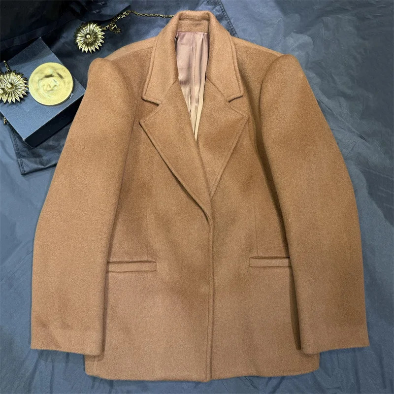 women's wool trench coats 2026 autumn and winter highquality blend suit jacket y2k coat 261010