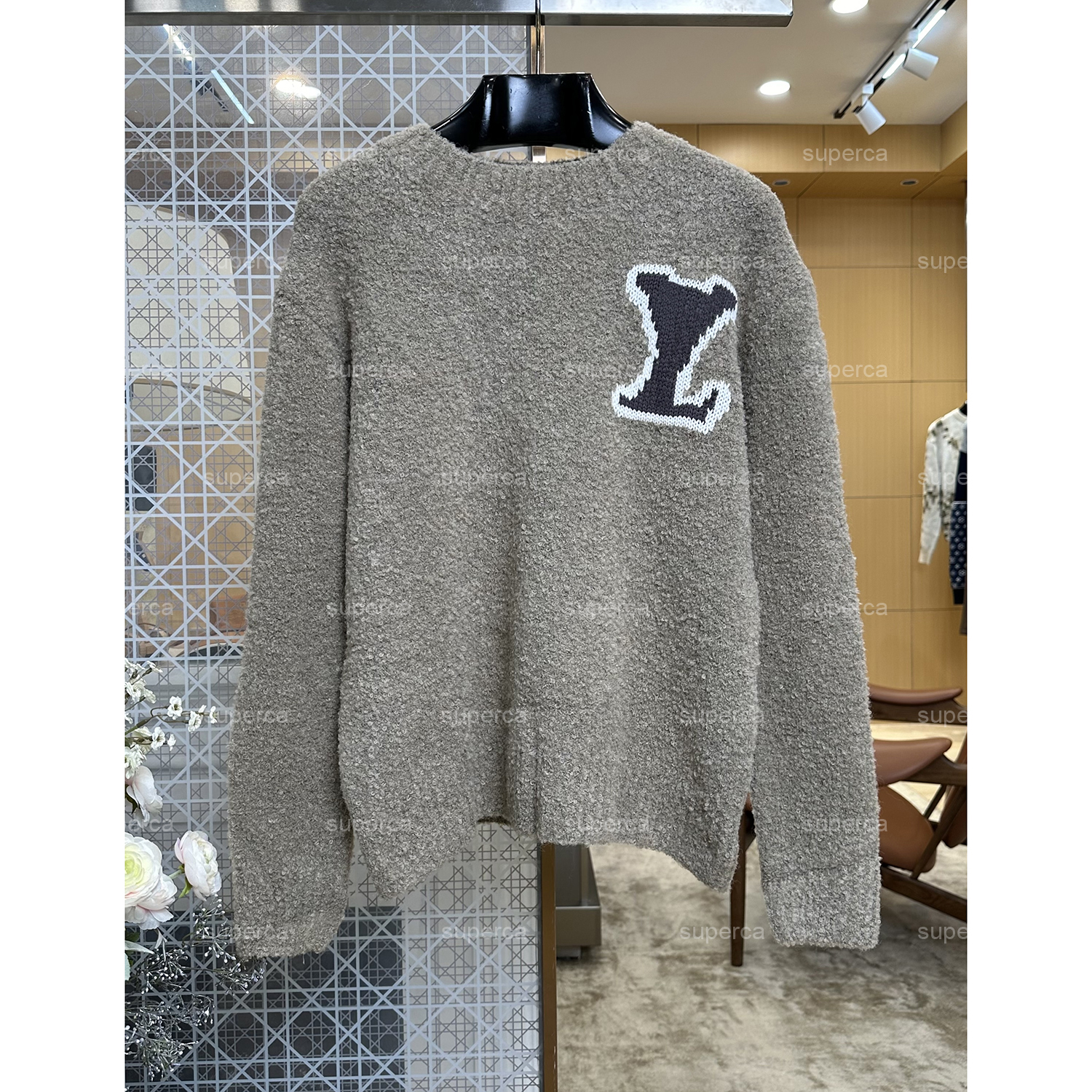 Luxury Designer Men Crew Neck Knit Sweater Embroidery Pattern Loose Drop Shoulder Casual Pullover Knitwear Multi Color S M L XL 56e49h
