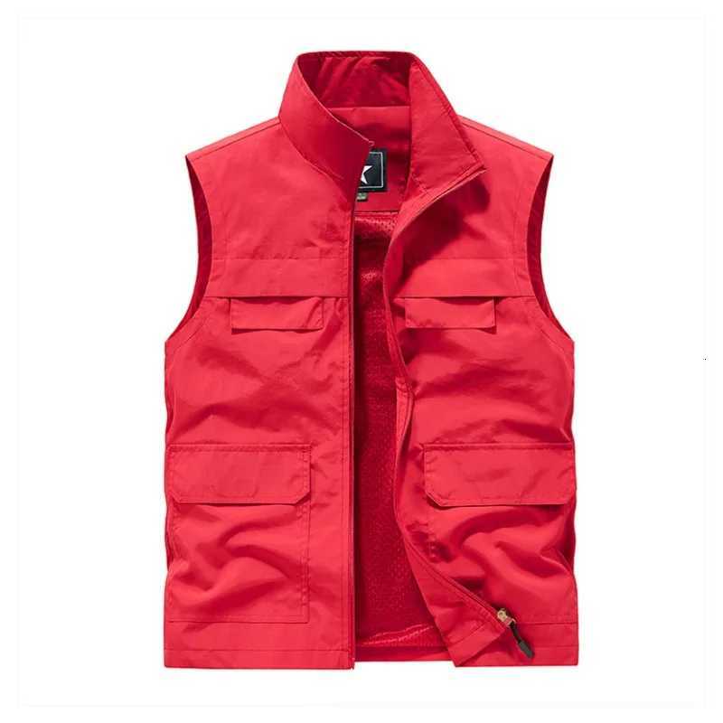 Vests New Fashion Men Men's Summer Mesh Thin Vests Coats Outdoor hidden pockets Sleeveless Jackets Men Breathable Quick-drying Waistcoats 6W261