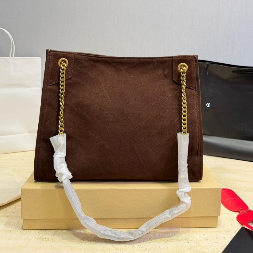 designer luxury bag women shopping bag suede chevron quilted tote large capacity chain shoulder bag high quality daily shopping handbag