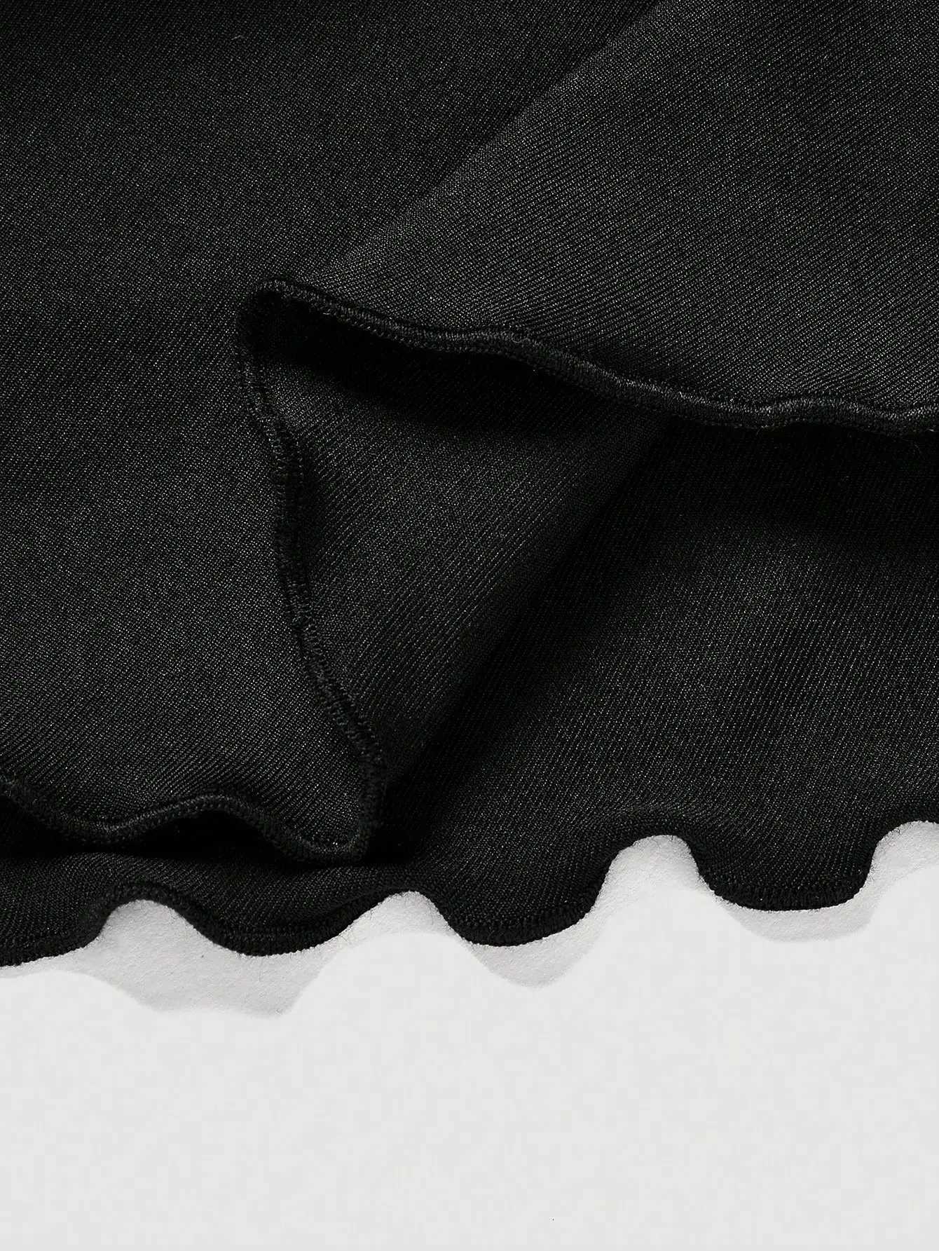 Plus Size Women's Ruffled Skirts Mini Skirt High Waist Tiered Layered Drawstring Casual Skirt W261017
