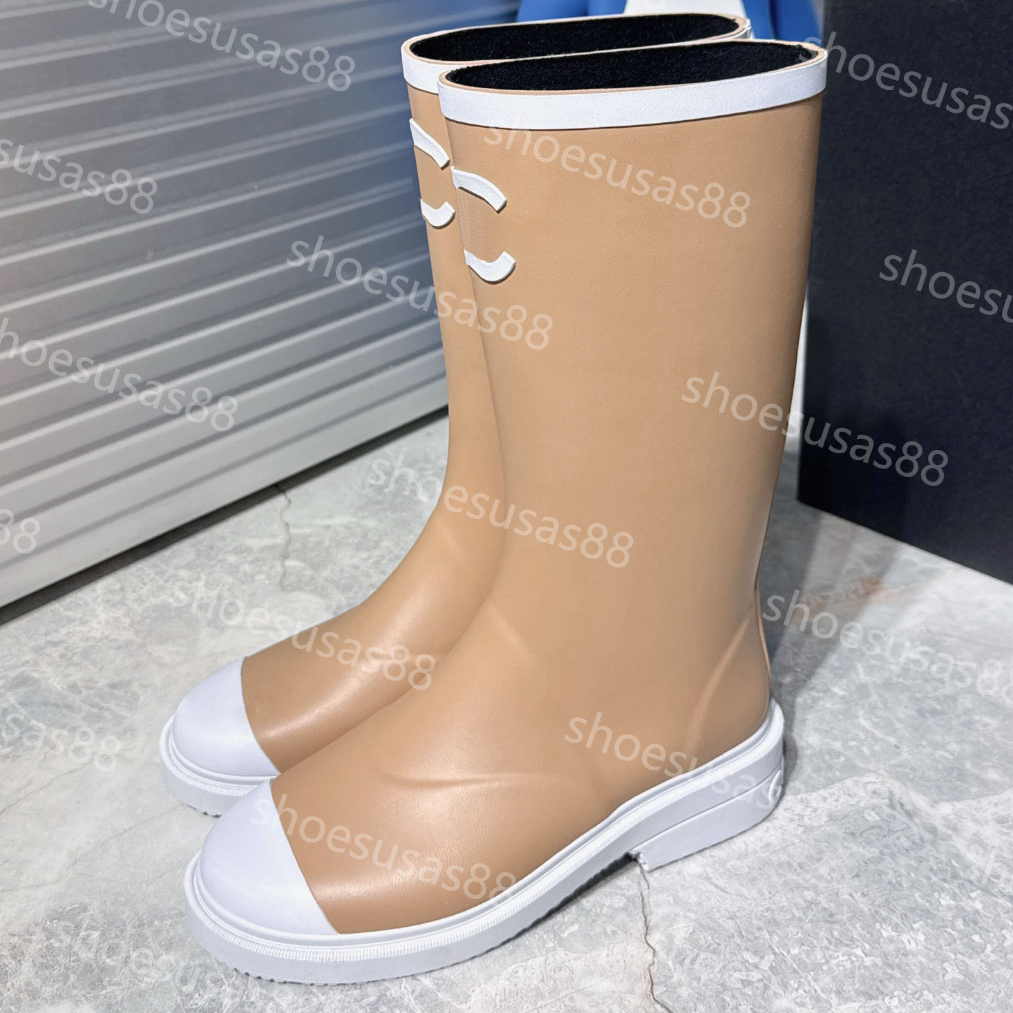 Rain boots Designer Rubber Boots Women Luxury Top Quality Fashion Classic Boot Shoe Size 35-41