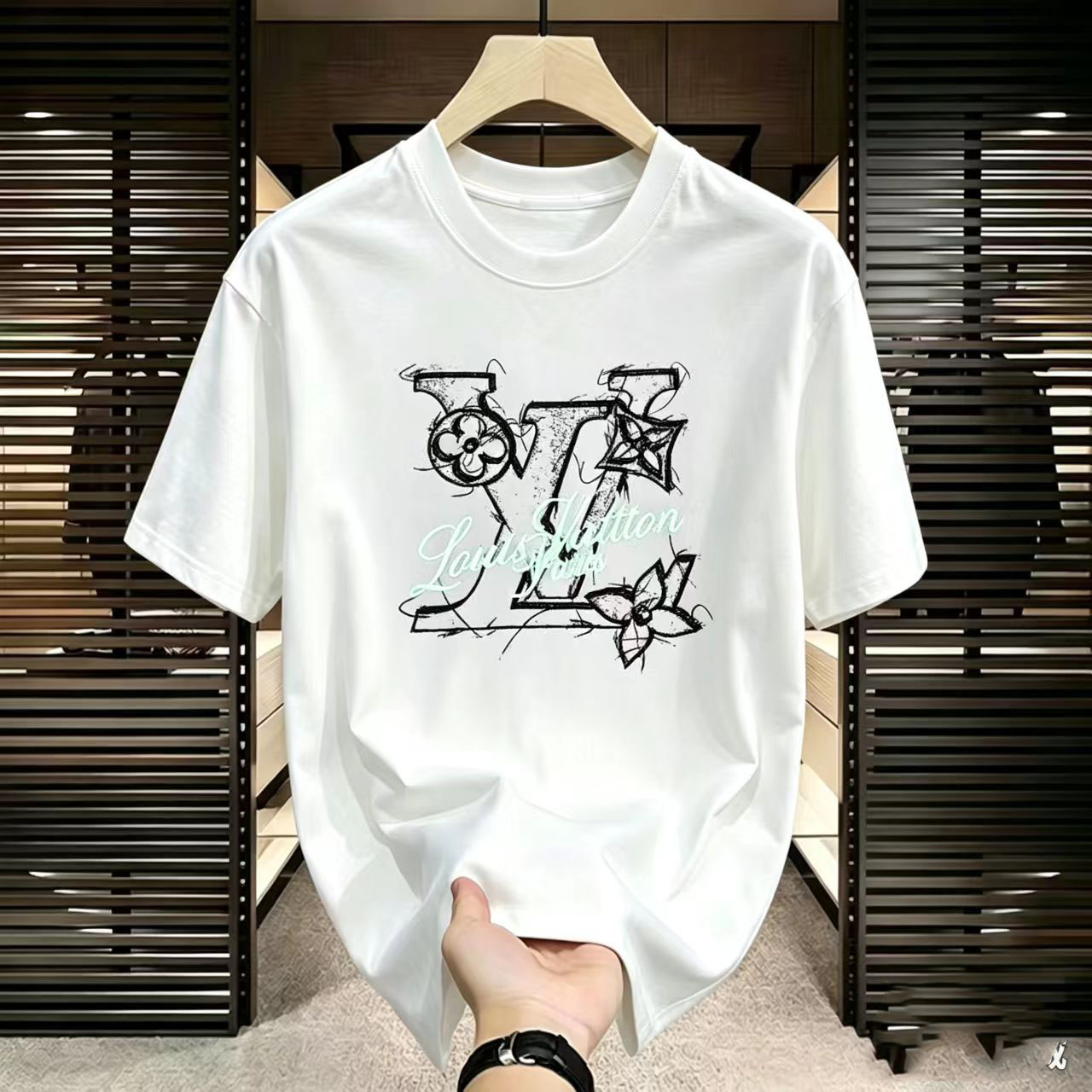 High-end trendy brand printed T-shirt - new summer men's and women's style letter design high-quality short-sleeved loose fit versatile ma