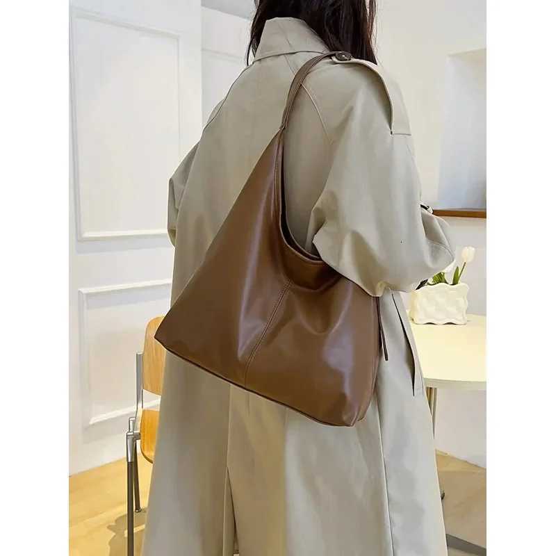 Shoulder Bags Women'S PU Leather Large Slouchy Hobo Shoulder Bag Solid Color Soft Tote For Work Commuting Shopping Daily Use H261016
