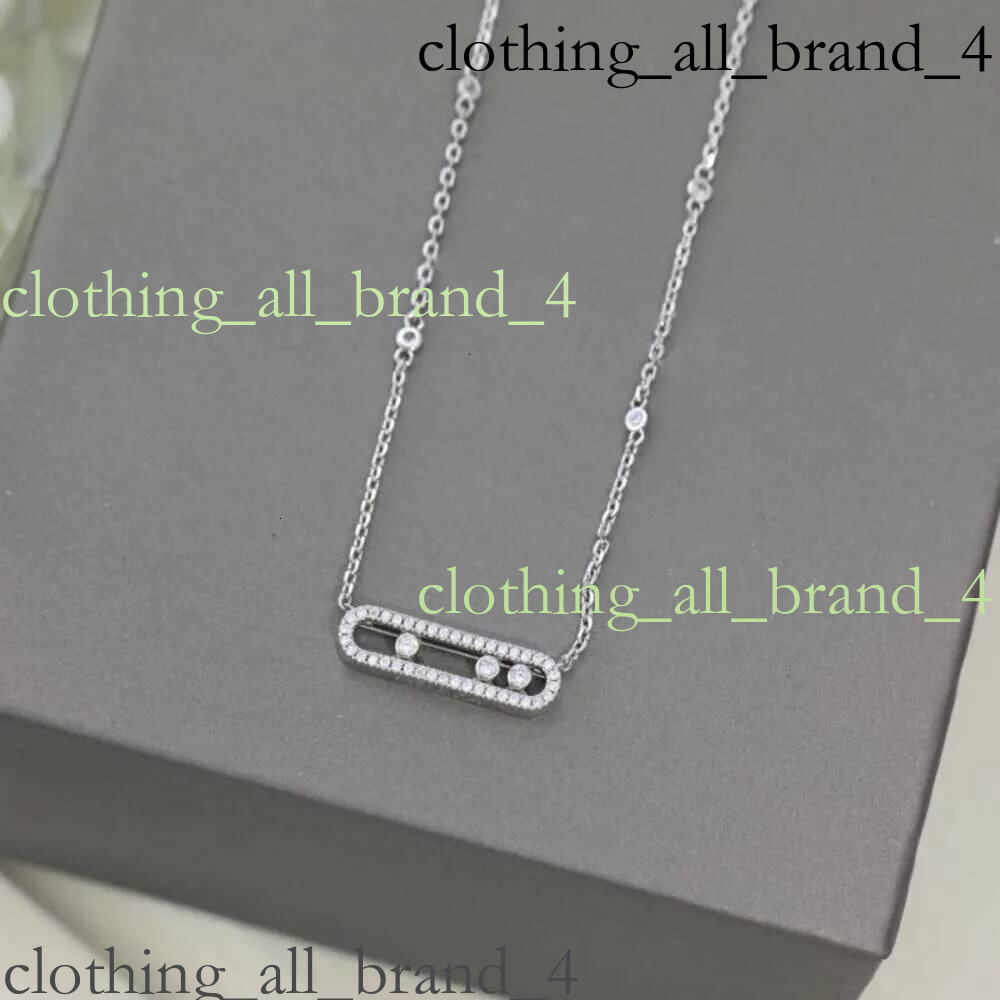 Designer Jewelry High Version Three Diamond Sliding Necklace Fashionable And Personalized Hollow Dynamic Full Pendant Collar Chain Bracelet Gold 202